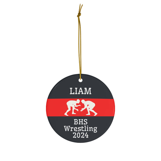 2024 Personalized Wrestling Christmas Ornament