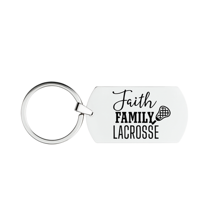 Lacrosse Keychain - Faith Family Lacrosse