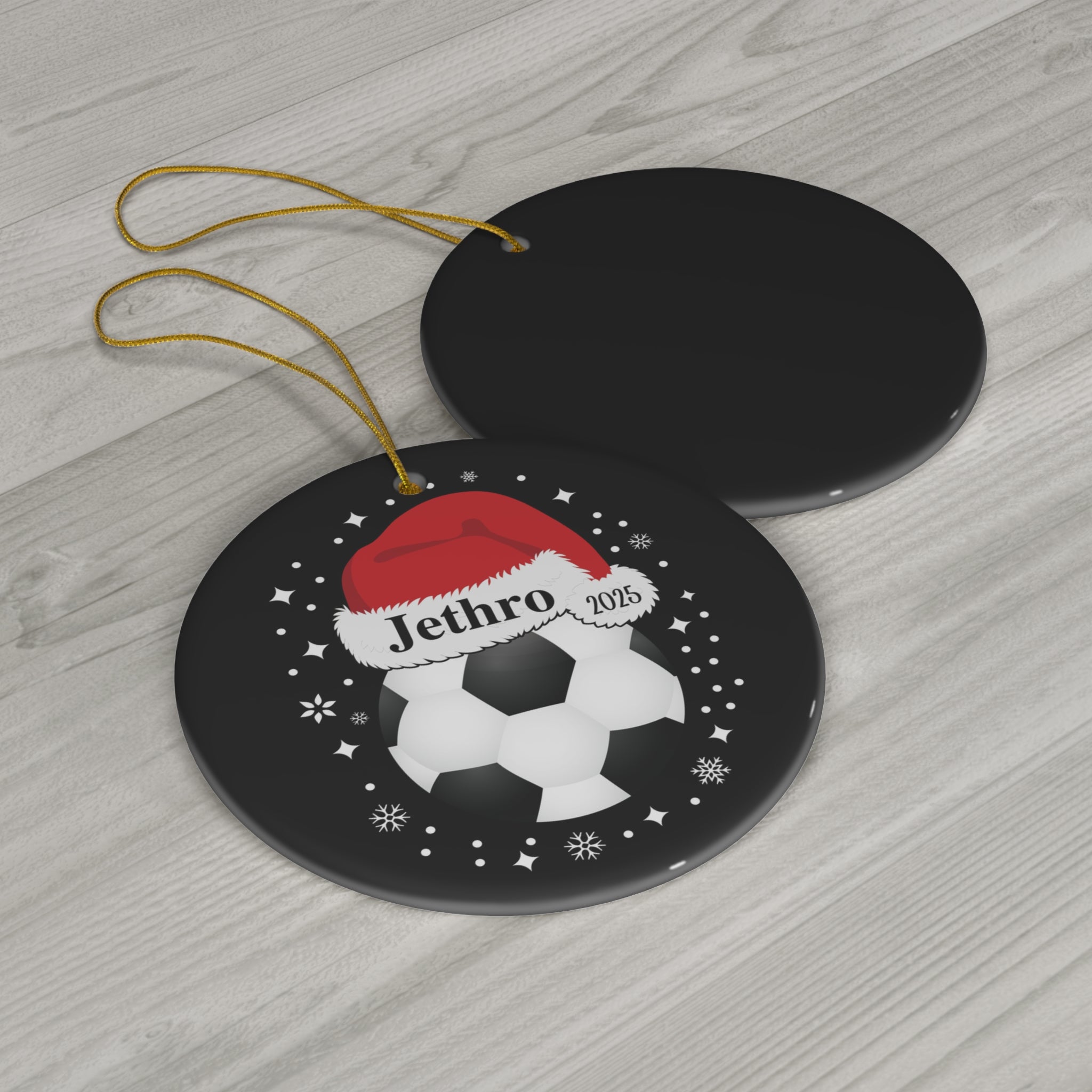 Soccer Ornament, Personalized Soccer Christmas Ornament, 2025 Ceramic Tree Ornament, Gift for Men and Women