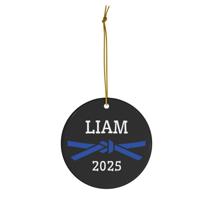 Karate Ornament, 2025 Personalized Karate Christmas Ornament, Ceramic Tree Ornament for Karate Players