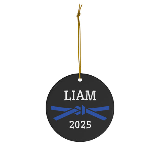 Karate Ornament, 2025 Personalized Karate Christmas Ornament, Ceramic Tree Ornament for Karate Players