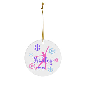 Personalized Figure Skating Christmas Ornament