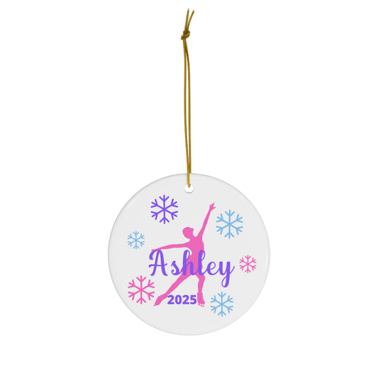 Personalized Figure Skating Christmas Ornament