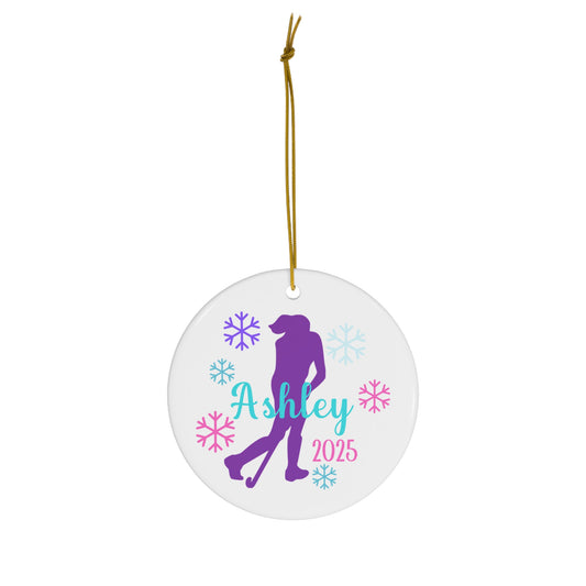 Field Hockey Christmas Ornament
