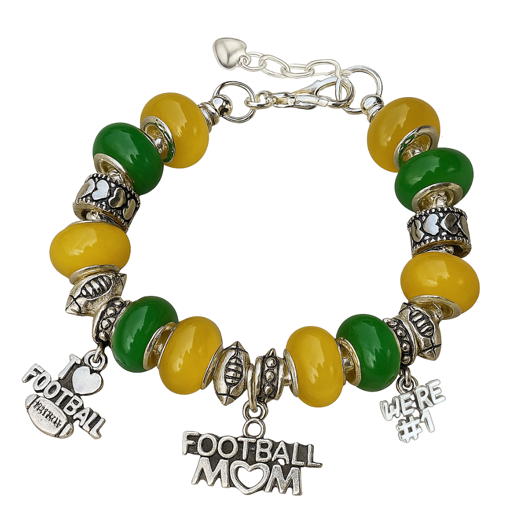 Football Mom Beaded Bracelet - Pick Colors