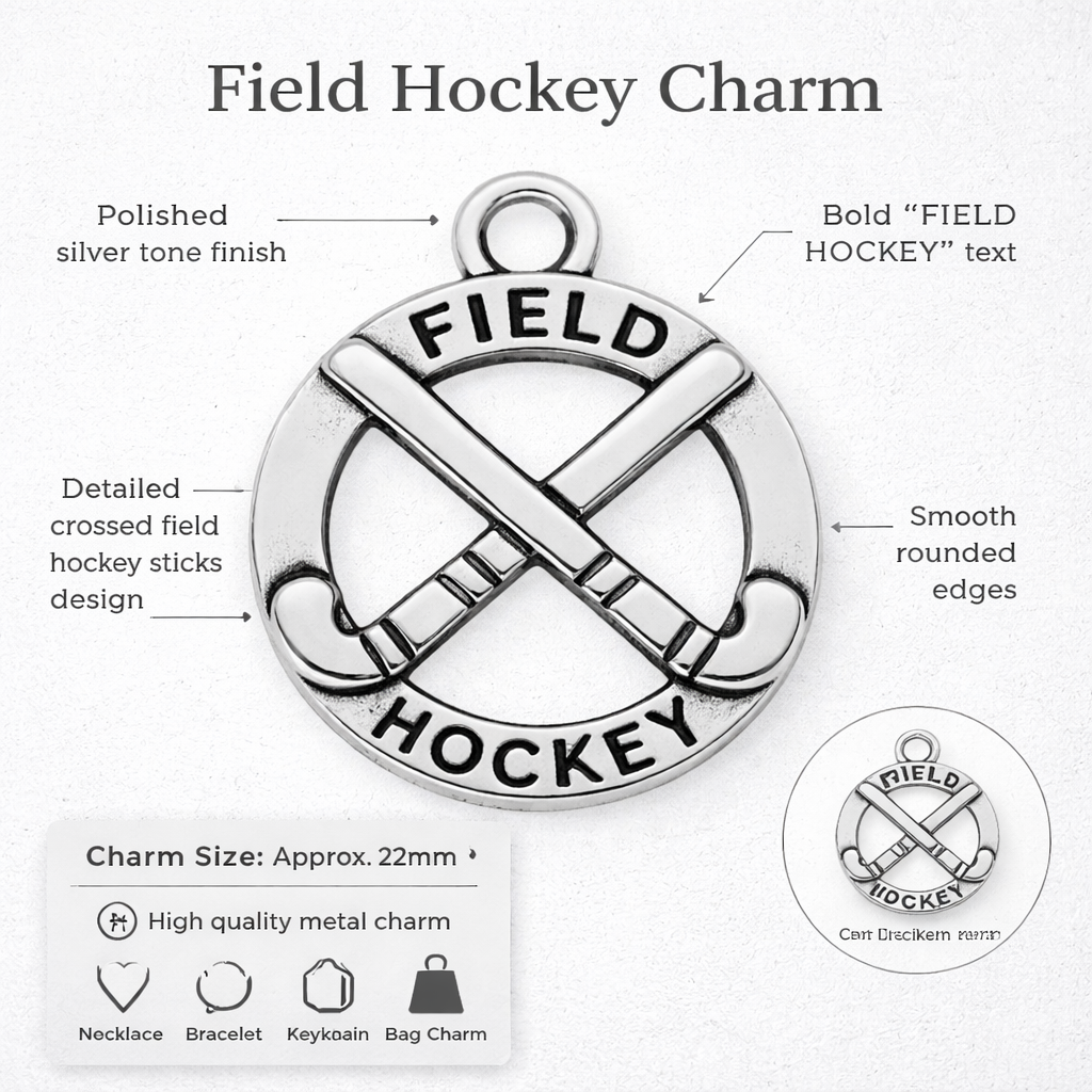 Field Hockey Charm- Circle