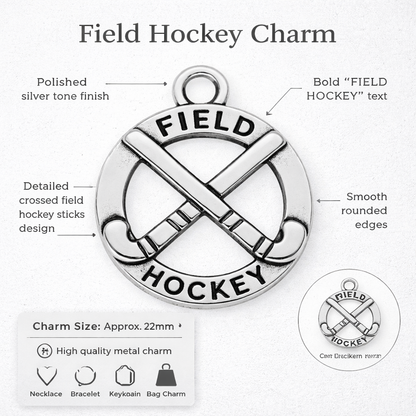 Field Hockey Charm- Circle