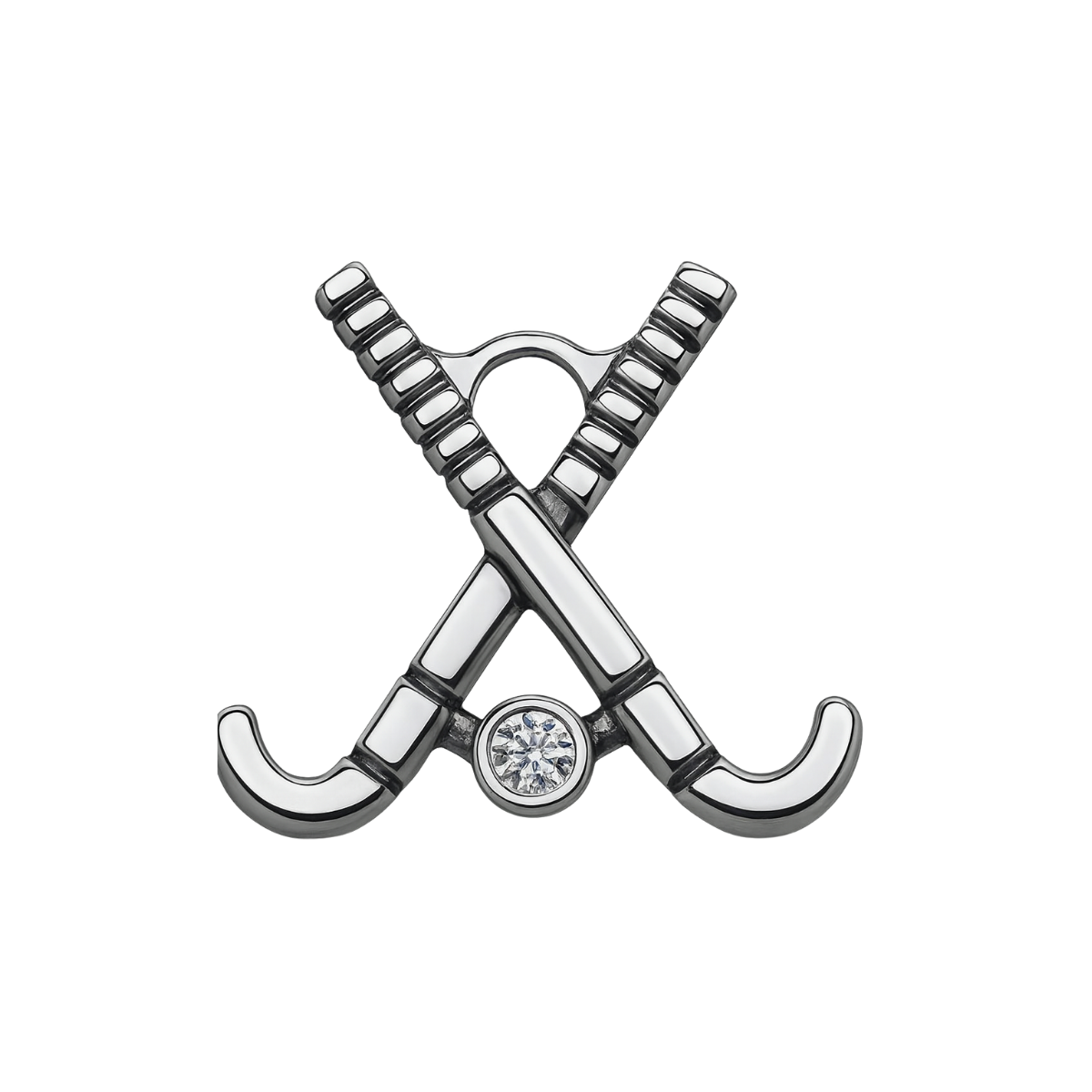 Field Hockey Sticks CZ Charm