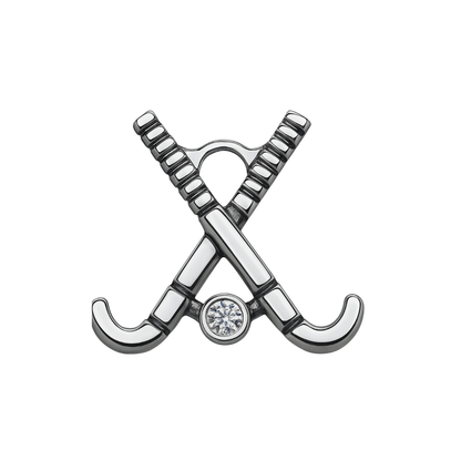 Field Hockey Sticks CZ Charm