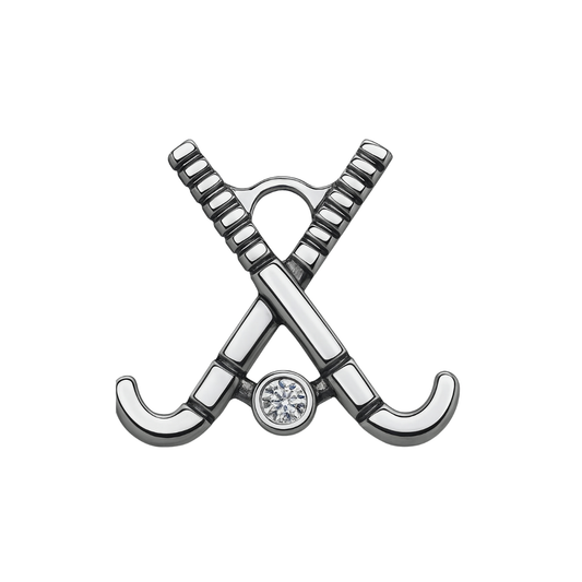 Field Hockey Sticks CZ Charm