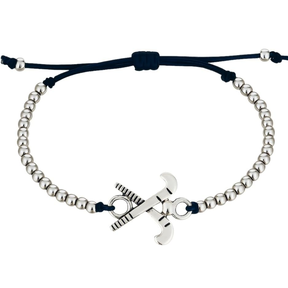 Field Hockey Adjustable Beaded Bracelet