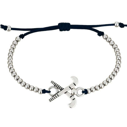 Field Hockey Adjustable Beaded Bracelet