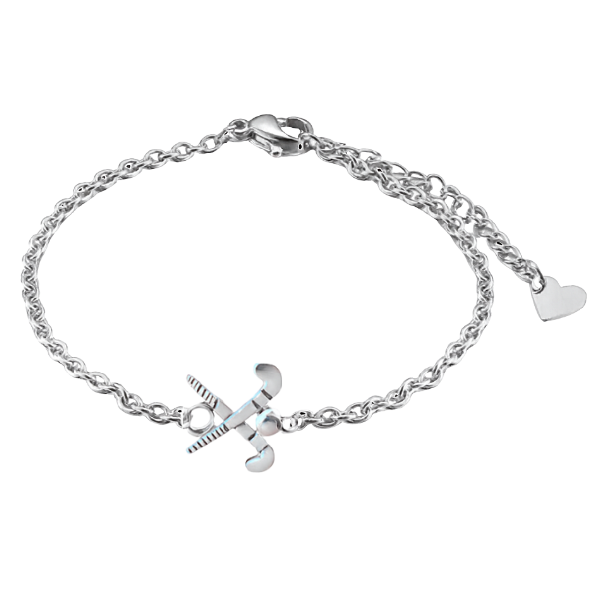 Field Hockey Charm Chain Bracelet