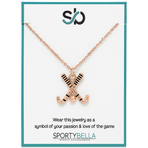 Field Hockey Rhinestone Stick Necklace