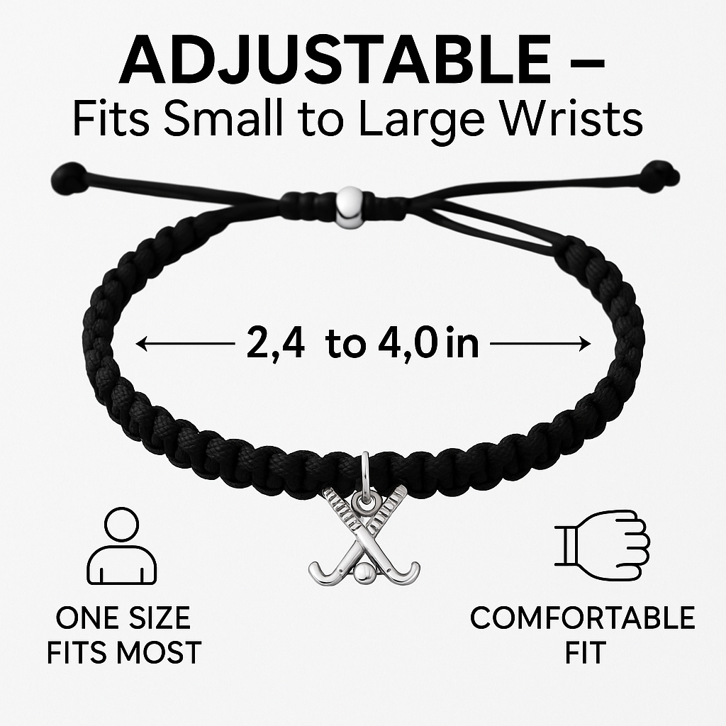 Field Hockey Rope Bracelet - Pick Color