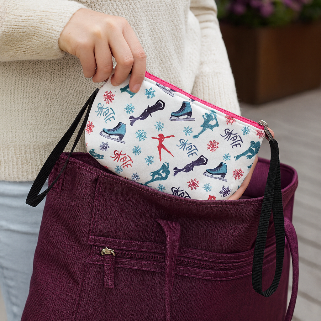 Figure Skateing Wristlet Pouch Purse