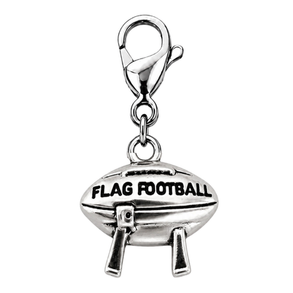 Football Clip On Zipper Pull