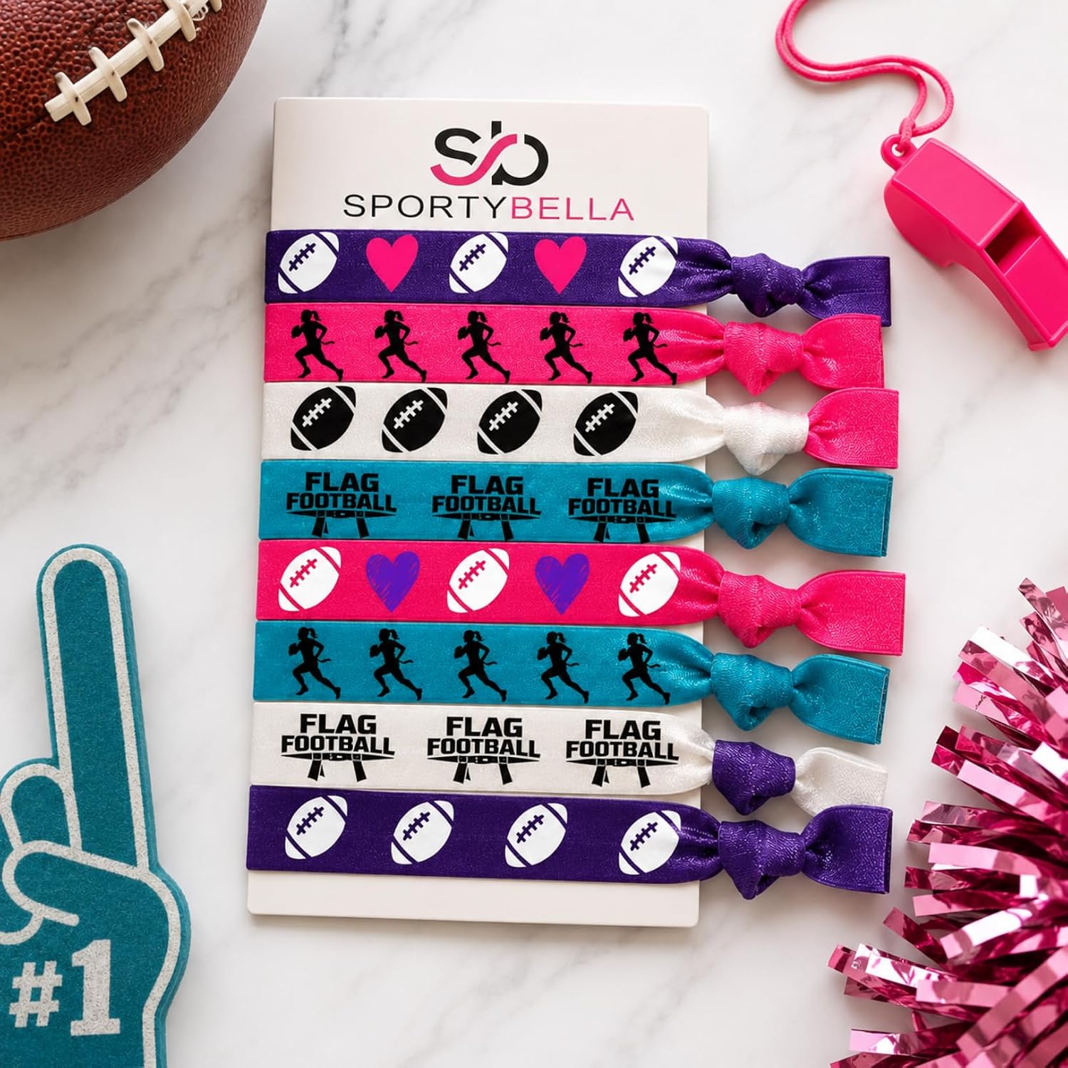 Flag Football Hair Ties