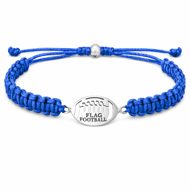 Flag Football Stainless Steel Rope Bracelet - Pick Color