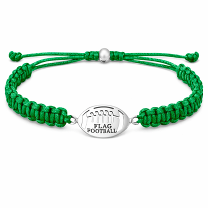 Flag Football Stainless Steel Rope Bracelet - Pick Color