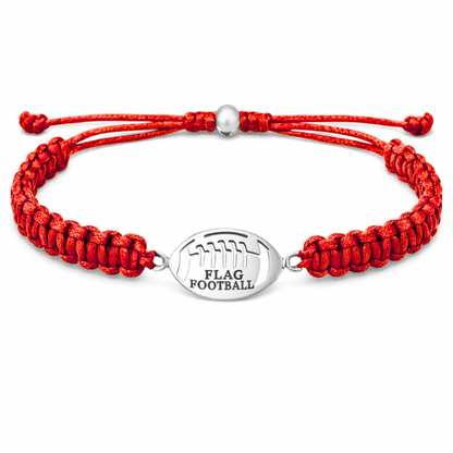 Flag Football Stainless Steel Rope Bracelet - Pick Color