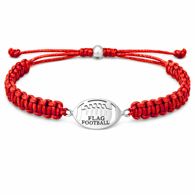 Flag Football Stainless Steel Rope Bracelet - Pick Color