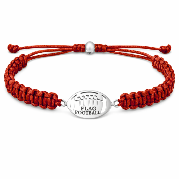 Flag Football Stainless Steel Rope Bracelet - Pick Color