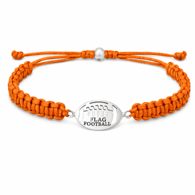 Flag Football Stainless Steel Rope Bracelet - Pick Color