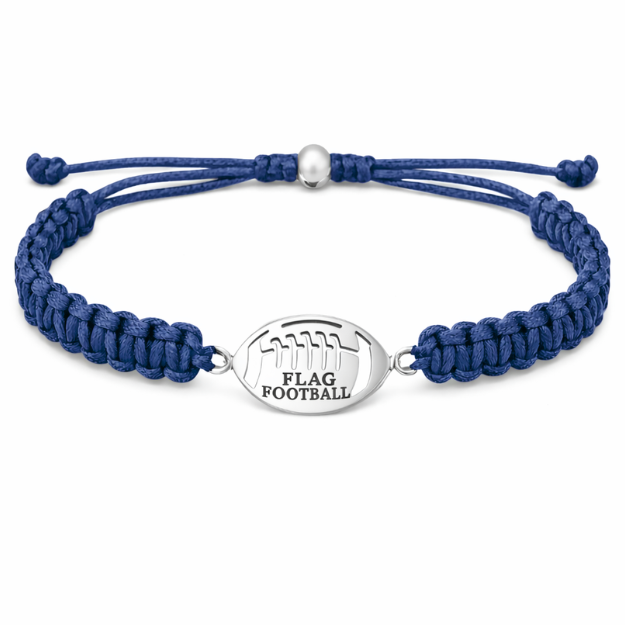 Flag Football Stainless Steel Rope Bracelet - Pick Color