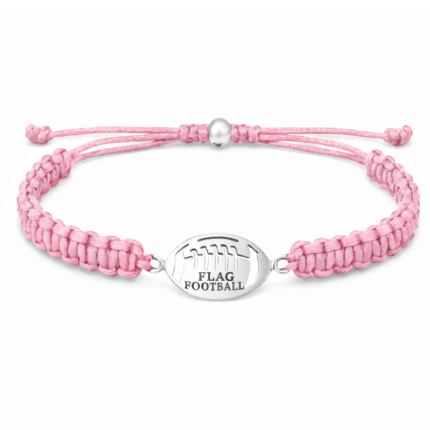 Flag Football Stainless Steel Rope Bracelet - Pick Color
