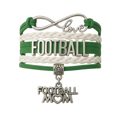 Football Mom Infinity Bracelet- Pick Colors