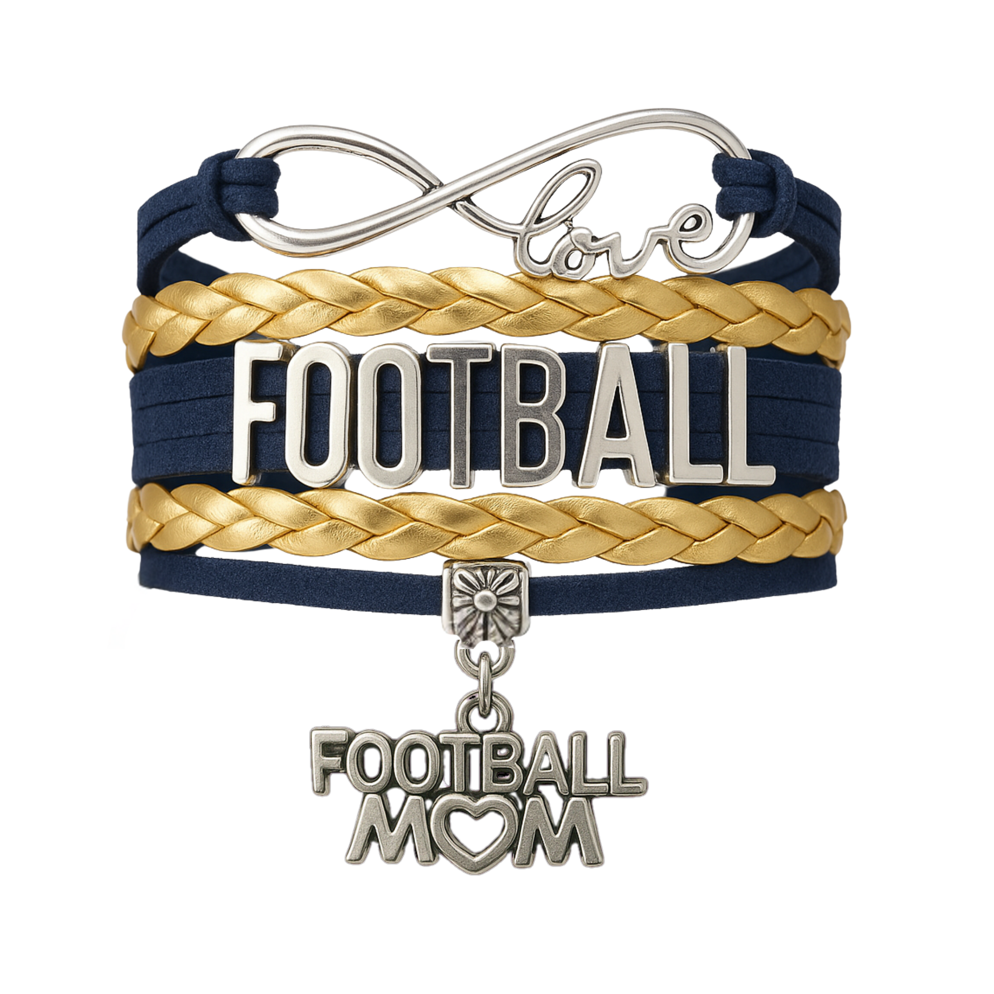 Football Mom Infinity Bracelet- Pick Colors