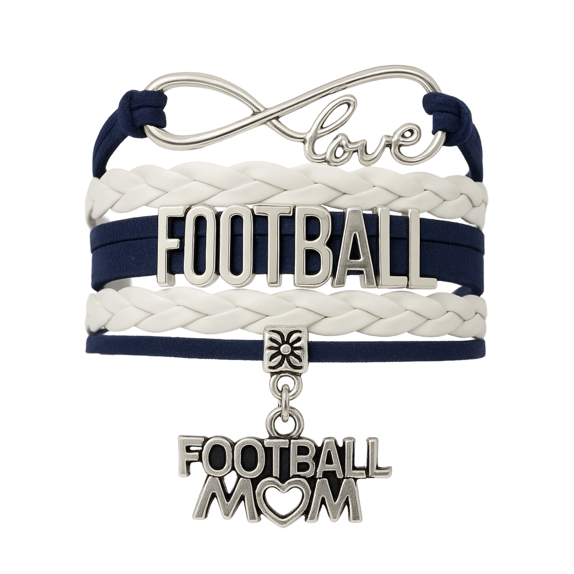 Football Mom Infinity Bracelet- Pick Colors