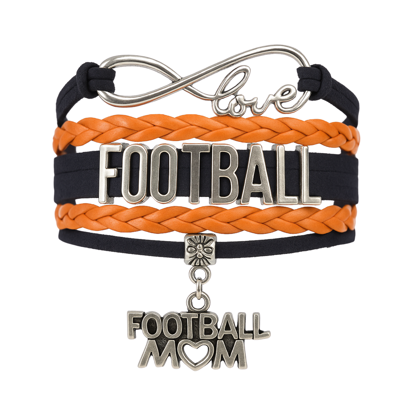 Football Mom Infinity Bracelet- Pick Colors