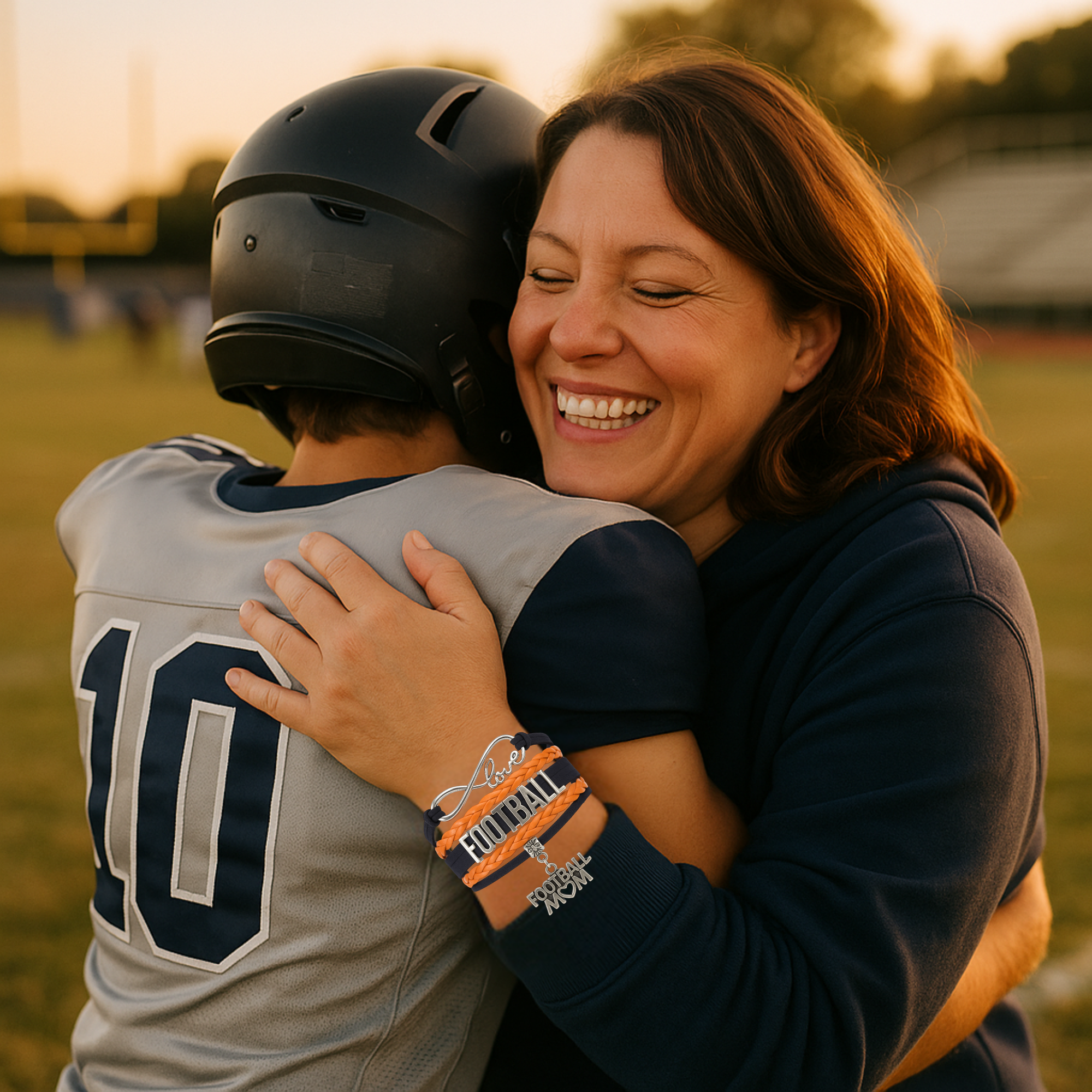 Football Mom Infinity Bracelet- Pick Colors
