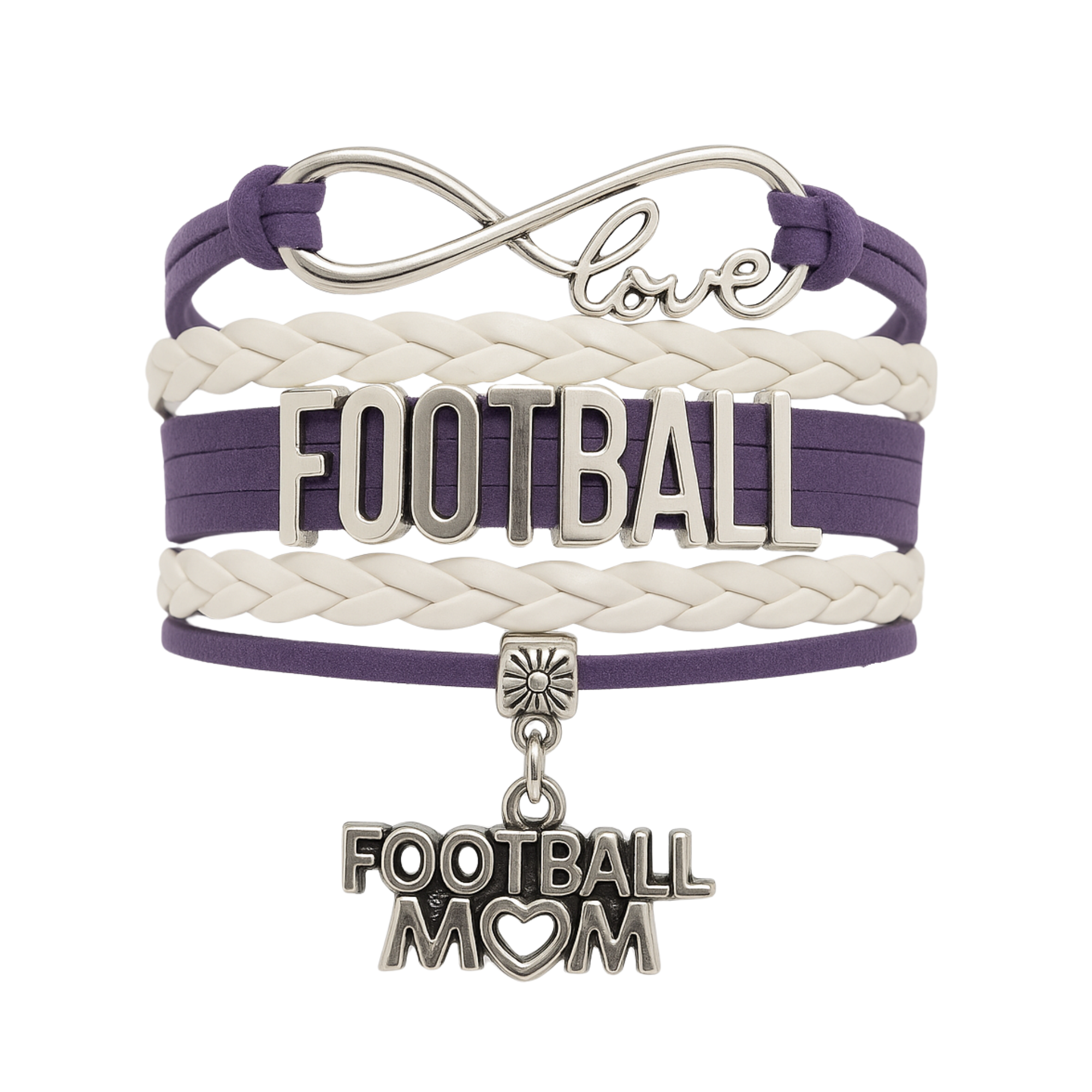 Football Mom Infinity Bracelet- Pick Colors