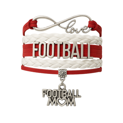 Football Mom Infinity Bracelet- Pick Colors