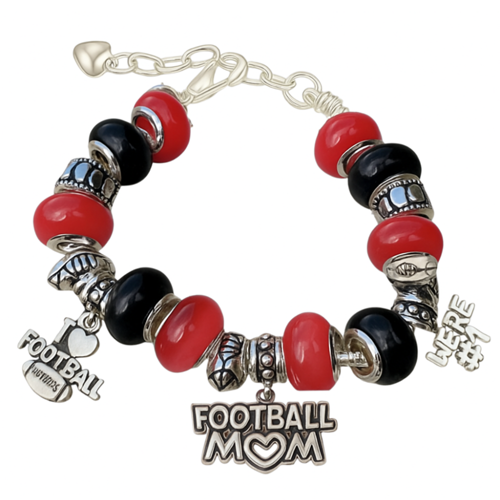 Football Mom Beaded Bracelet - Pick Colors