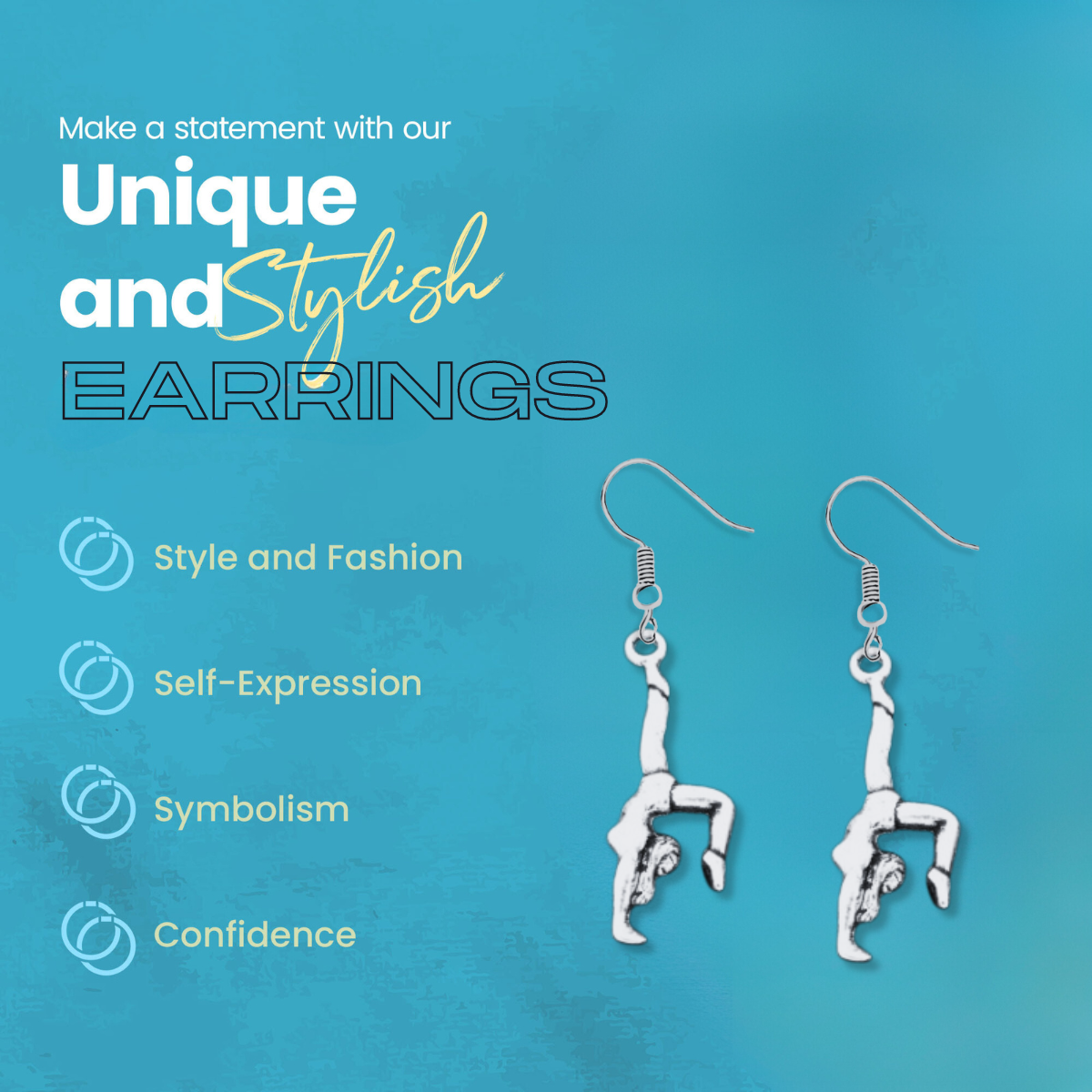Girls Backbend Gymnastics Earrings