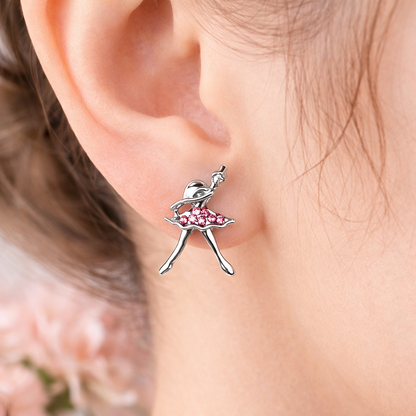 Ballerina CZ Stud Earrings