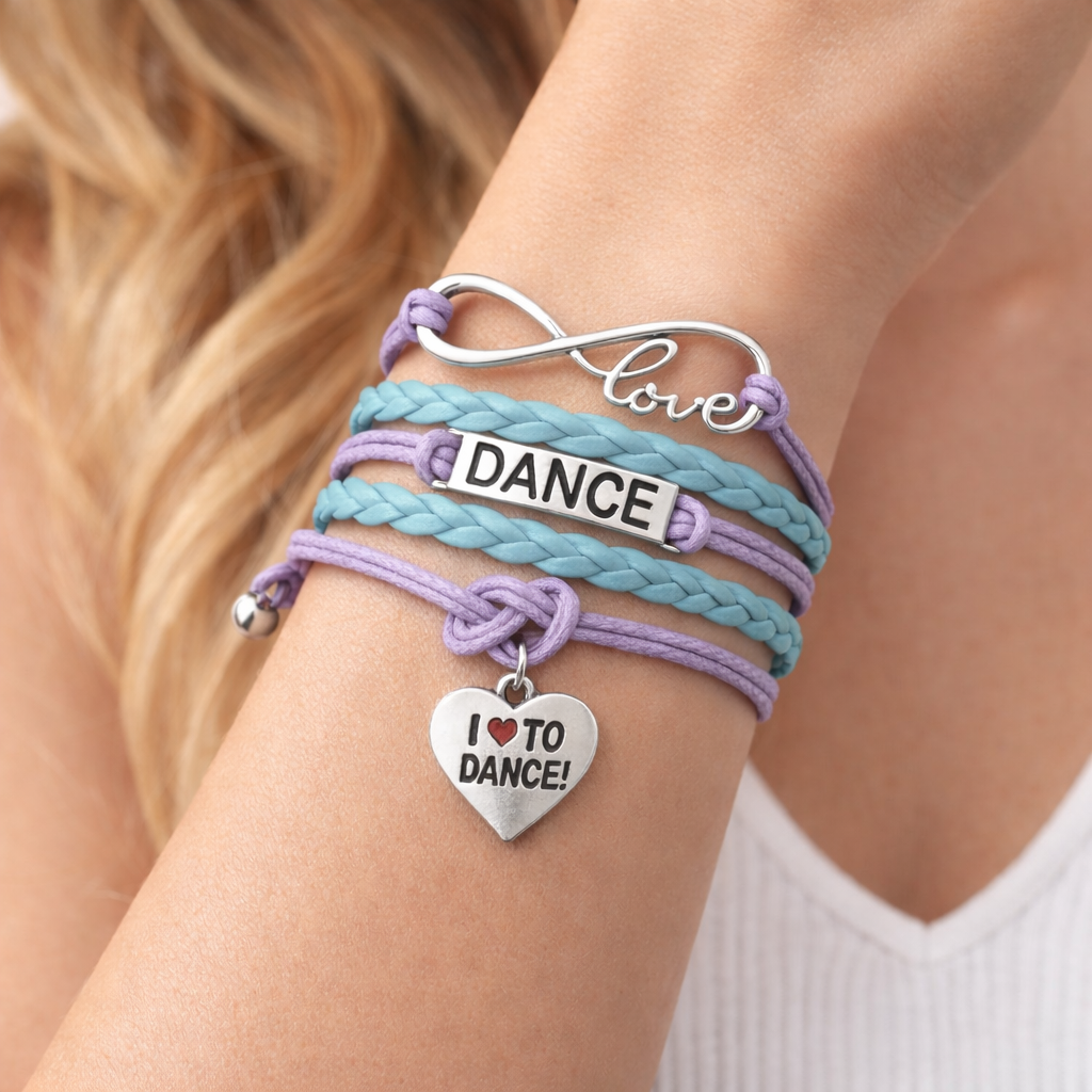 Dance Bracelets-  Pick Colors & Charms