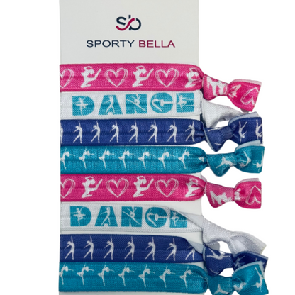 Girls Pastel Dance Hair Ties Set