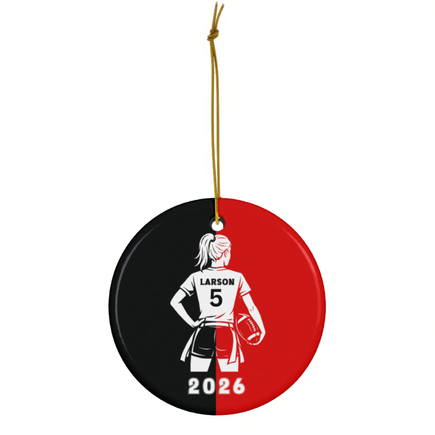 Personalized Flag Football Ornament