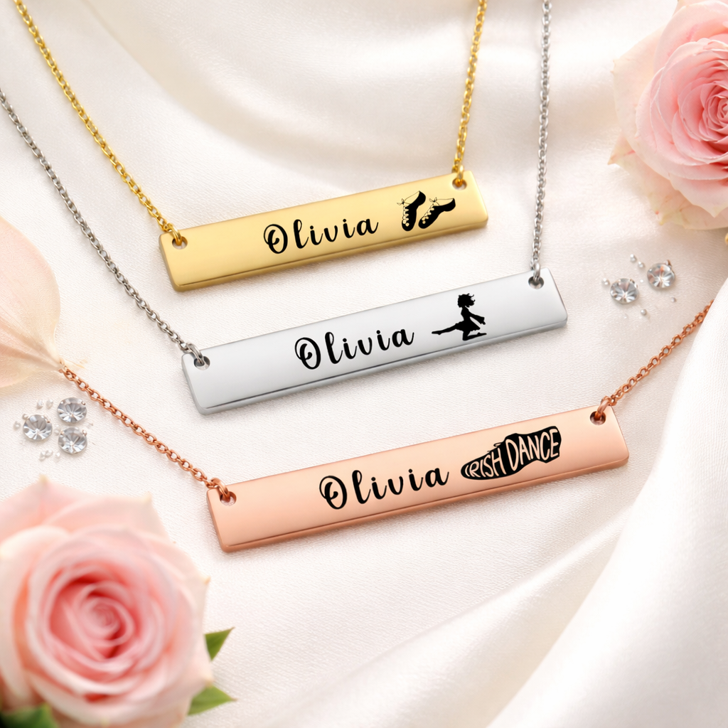 Personalized Irish Dance Bar Necklace