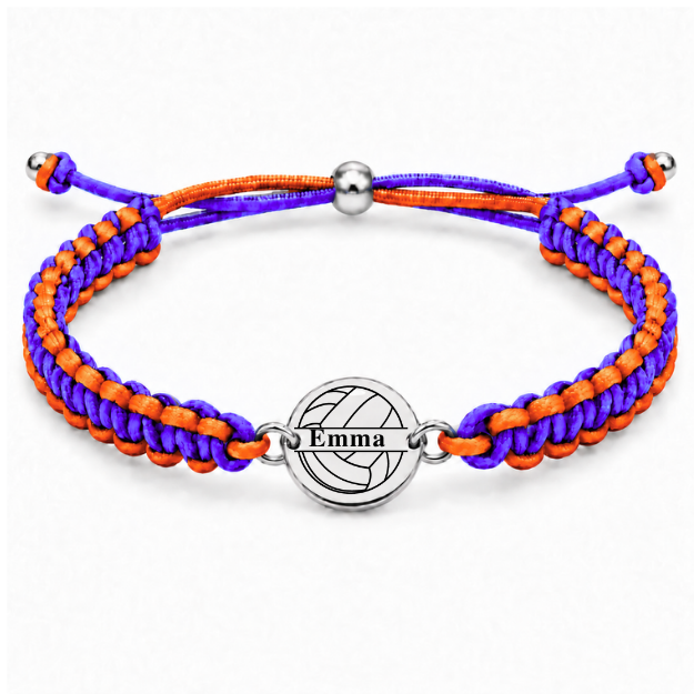 Personalized Multi Colored Volleyball Rope Bracelet