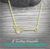 Sports-themed gold lacrosse stick necklace for lacrosse players and fans