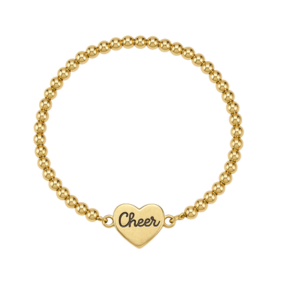 Cheer Heart Beaded Bracelet