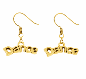 Girls Dance Word Earrings