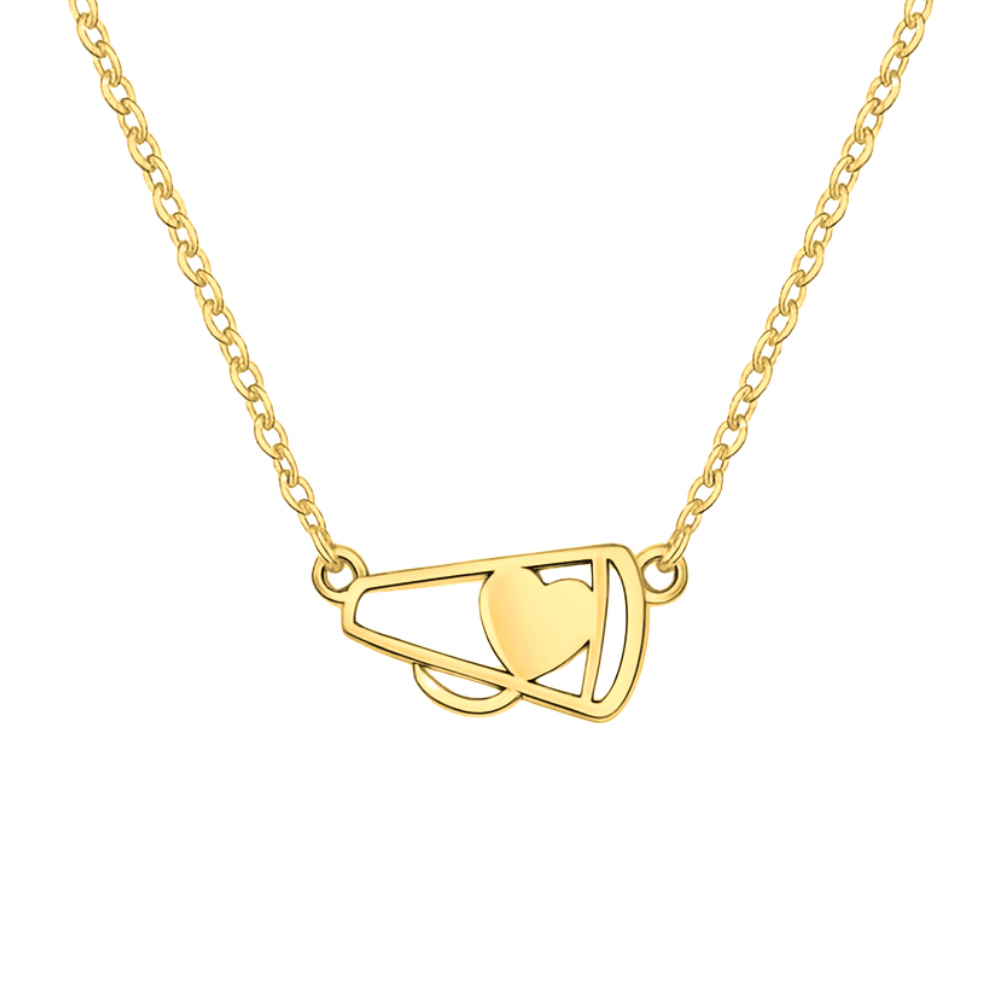 Cheer Heart Megaphone Necklace - Pick Color
