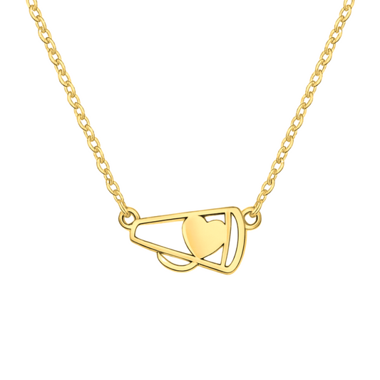 Cheer Heart Megaphone Necklace - Pick Color